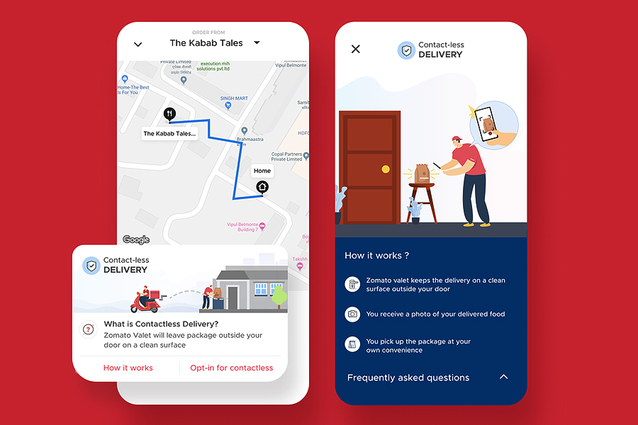 Contactless delivery app development