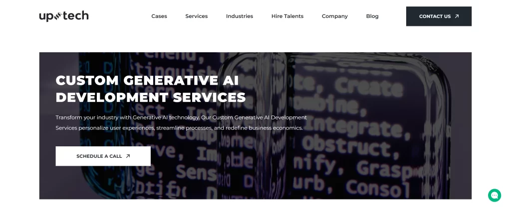 www.uptech.team services generative ai development services